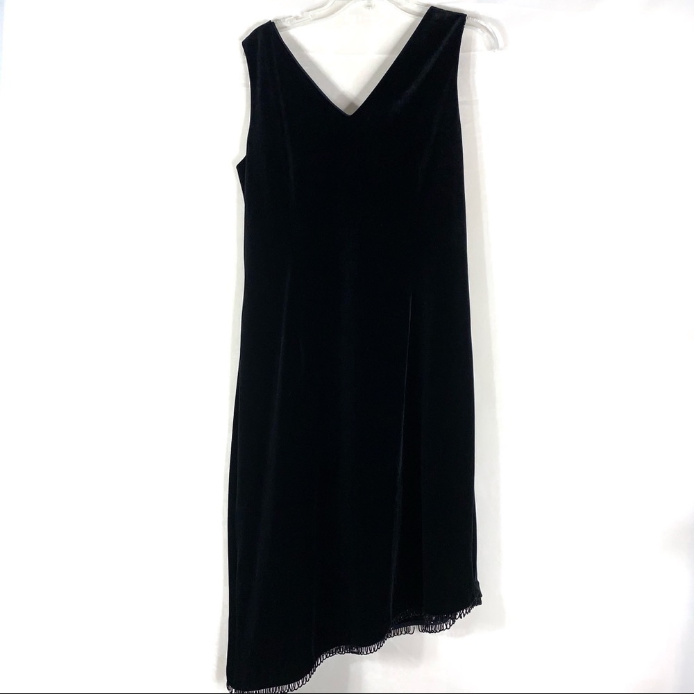 Donna Ricco New York Sheath Velvet Beaded Dress